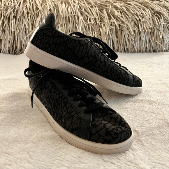 ADDIAS 11 Cloudfoam Black Grey Animal Print Sneaker Shoes Size 11 Lace Up Tennis - Picture 6 of 12